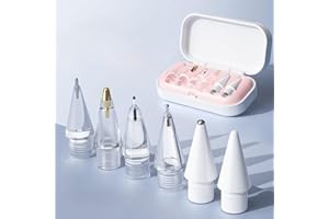 LOVE MEI Replacement Pencil Tips for Apple Pencil Pro,Upgraded Pen Tips fit for Apple 2nd 1st Gen USB-C,and Logitech Crayon Digital Pencil,Needle Pencil Tips with Case,IPad Pro Pencil Sets