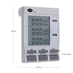Brannan Digital Triple Kitchen Timer and Clock with