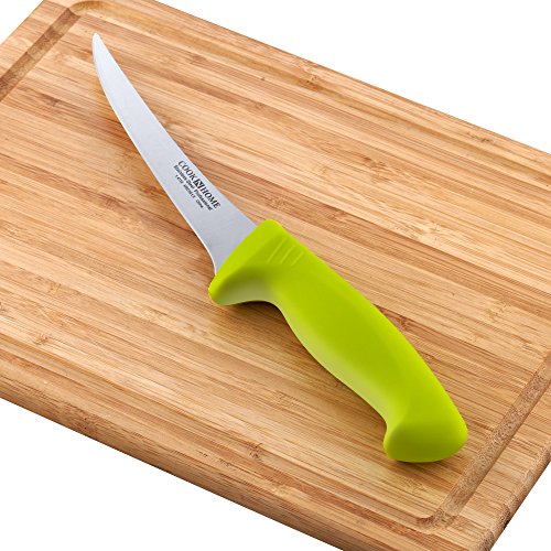 Cook N Home Flexible Curved and Straight Stiff 2 Piece Boning Knife Set