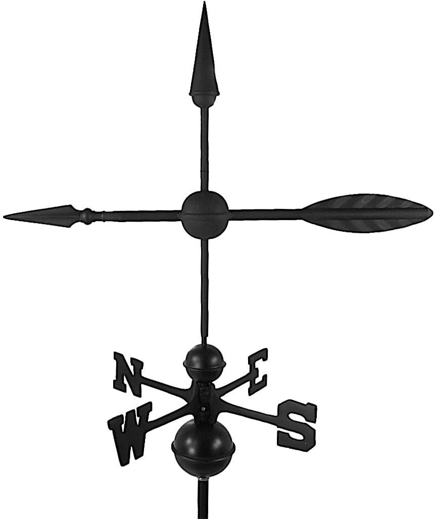 Weathervanes - Dalvento 207B Arrow Weathervane with Traditional Directionals, Black Large