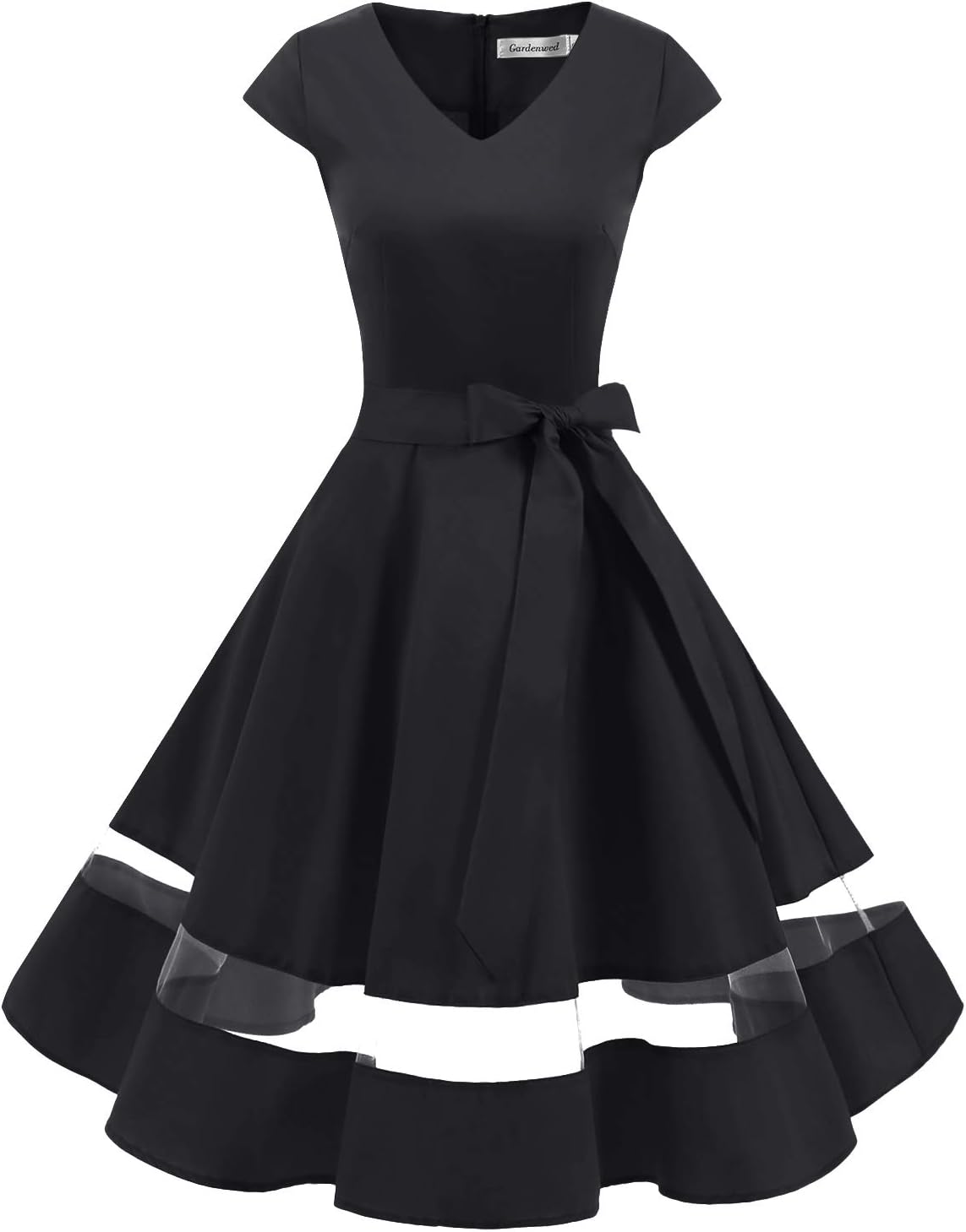 Women's Audrey Hepburn Vintage Cocktail Dress 1950s Retro Cocktail Swing Party Dress