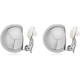 Gold Ball/Square/Teardrop/Button Clip on Earrings - Trendy Non Pierced Jewelry Gifts for Women
