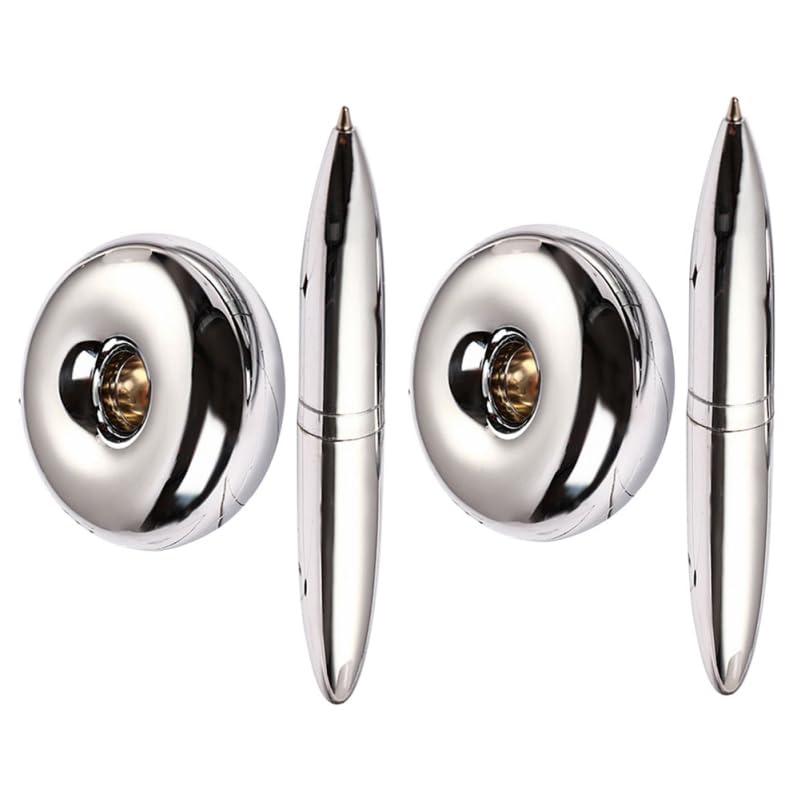 DOITOOL 2 Stück Magnetische Metall Kugelschreiber Schwebende Schreibstifte für Büro Elegante Ballpoint Pens für Männer für Unterschriften und Bürobedarf 2
