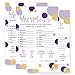 Purple and Gold Baby Shower Games for Girl - Fun Animal Matching Gender Reveal Games for Guests, Royal Princess & Mermaid Theme, Perfect Prize Activities, Favors, 4x6, 25 Cards