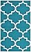 Garland Rug Quatrefoil Area Rug, 5 ft x 7 ft, Teal/White