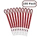 MIFFLIN-USA Lanyard (Red, 36 Inch, 100 Pack), ID Badge Lanyards, Round Woven Lanyards with J-Hook