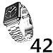 Seinit Stainless Steel Watch Band Replacement Strap Compatible with Apple Watch Series 6/5/4/3/2/1 44mm/42mm, Silver