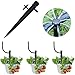UCLEVER 50pcs Adjustable Irrigation Drippers Drip Emitters with Barbed Connector for 4mm/7mm Tube, 360 Degree Water Flow Drip Irrigation System