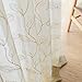 Sheer Curtains Leaf Embroidered Window Curtains for Living Room Bedroom Farmhouse Rustic Curtains Voile Semi Sheer Curtains Window Treatments Curtains 63 inch Long 2 Panels Set Rod Pocket Taupe