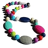 Baby and Mommy Beads Food Silicone Teething,Silicone Baby Teether Teething Necklace Nursing Jewelry Rainbow Beads & Giraffe By Ancientfrappy