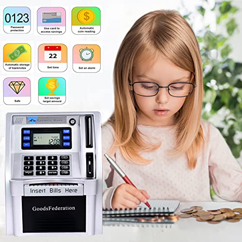 GoodsFederation 2023 Upgraded ATM Savings Piggy Money Bank for Real