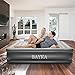 BAYKA Inflatable Queen Air Mattress with Built-in Pump, Double High Blow Up Airbed, Elevated Raised Camping Bed with Durable Polyester Fabric Top & 2-Year Guarantee, Nylon, Grey, Firmthumb 1