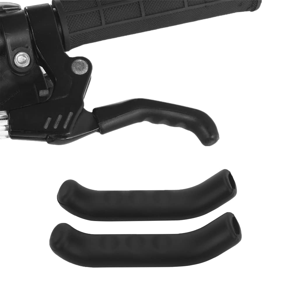 Dioche 1 Pair Anti-Slip Brake Handle, Silicone Bike Brake Lever Covers Sleeves, Waterproof Universal Brake Lever Cover for Road Bike and (Black)