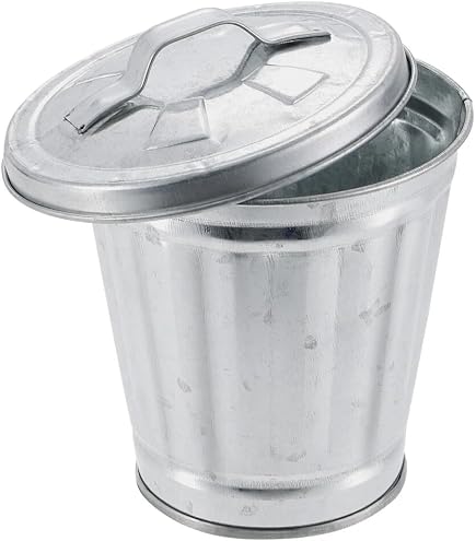 Alipis Mini Desktop Trash Can Pen Holder - Metal, Black, 4.5x3.7 Inches, Multi-Use Organizer - View #5