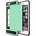 iPhone 6s Plus Case, Anuck Shockproof iPhone 6s Plus Wallet Case [Card Pocket] Anti-scratch Protective Shell Rubber Bumper Case with Slide Card Holder Slot for Apple iPhone 6 Plus 6s Plus - Mint Green
