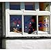 Memorial Day Window Clings fits 4th of July Window Clings Gel Charms Stickers with USA and Blue Red White Stars