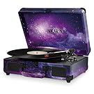 Victrola Vintage 3-Speed Bluetooth Suitcase Turntable with Speakers, Limited Galaxy Edition