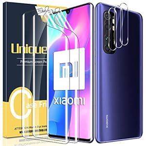 UniqueMe [2+3 Pezzi Pellicola Protettiva per xiaomi mi note 10 lite TPU Film + Pellicola fotocamera per xiaomi mi note… - immagine 1