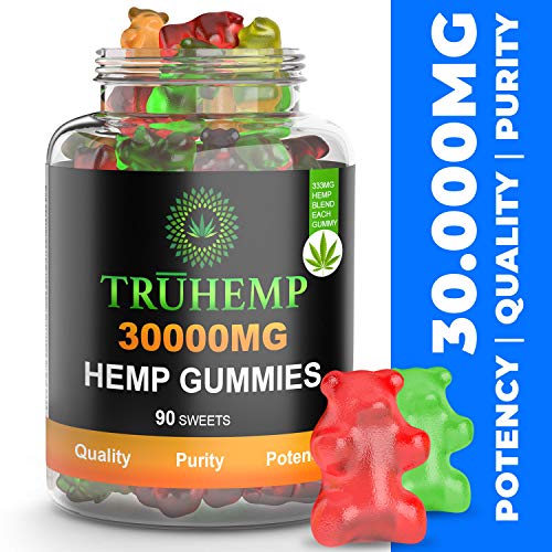 Hemp Gummies Premium 30000 MG High Potency 333 Per Fruity Gummy Bear