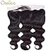 Ossilee Hair Lace Frontal with Bundles Malaysian Body Wave Human Hair with Frontal 10A Malaysian Virgin Hair Body Wave 3 Bundles with Lace Frontal Closure (18 20 22+16, Natural Color)