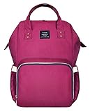 Land Diaper Bag Backpack for Baby Boys and Girls Travel Maternity Nappy Bag for Mom and Dad,Rose