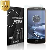 Moto Z Force Droid Screen Protector,Auideas (4-Pack) Motorola Moto Z Force Droid Edition Screen Protector Film HD Clear Retail Packaging for Moto Z Force Droid Edition