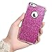 ULAK iPhone 6s Case, iPhone 6 Case, Bling Glitter Crystal Plastic Case with Colored Chrome Coating Cover for Apple iPhone 6 & 6S 4.7 inch Generation (Rose Pink/Glitter)