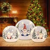 YEAHOME Christmas Decorations Indoor, 3 Pcs Lighted