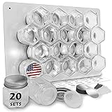 Magnetic Spice Jars Empty Small Hexagon Glass Spice