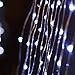 Bright Zeal 33' Ft Long LED Cool White Christmas String Lights Outdoor Waterproof - Cool White LED String Lights White Wire Battery Powered with Timer - Indoor Christmas Garland Christmas Tree Lights