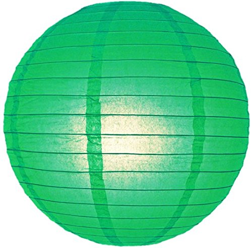4",6",8",10",12",14",16" Round Paper Lanterns Lamp Shade Wedding Birthday Party (18"(45CM), Green)
