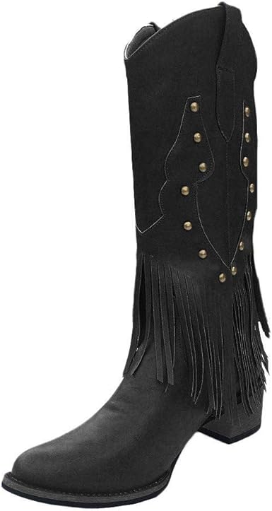 womens wide calf fringe boots