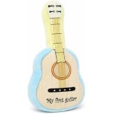 June Garden 7" My First Guitar Musical Plush Toy for Babies | Press-to-play Spanish Romance melody builds listening, rhythm and cause-and-effect play for babies at home or on the go