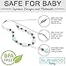 Silicone Teething Necklace - 12 Color Choices - Baby Safe For Mom To Wear - BPA-Free Beads To Chew - Stylish & Natural 