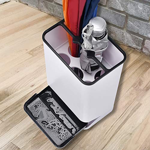 AILELAN Umbrella Stand Rack for Entryway, Umbrella Holder for Home DÃ©cor with Removable Drip Tray, 7" x 5.1" x 11.4" inches