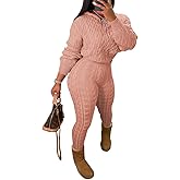 Nimsruc Knit Two Piece Outfits For Women Sweater Sets