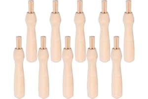 Wakauto Poking Felting Needle Handles 10Pcs Wooden Handle for Felting Needles Punch Cross Stitch Felting Needle Handles Wool Felting Supplies Embroidery Needle Handles Replacement