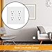 Enerlites 8822-W Duplex Receptacle Outlet Wall Plate, Standard Size 2-Gang, Polycarbonate Thermoplastic, White