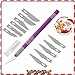 4inLoveMe Craft Knife Set Christmas Gift | Aluminum Grip Precision with Safety Cap and Craft Blades for Art, Hobby, Scrapbooking and Sculpture (Purple)