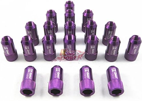 NEW Model 2017 JDM ANODIZED PURPLE ALUMINUM D1 M12X1.25MM QUALITY WHEEL RIM LUG NUTS X 20 PCS