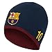 Club Licensed Barcelona Messi 10 Knitted Beanie Hat - Navy