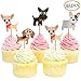 Dog Cupcake Toppers,Puppy Cupcake Toppers,Pet Theme Baby Shower Birthday Party Cupcake Decoration Supplies