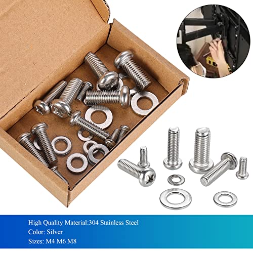 HanTof TV Mount Hardware Kit,Universal VESA TV Mount Screws for TV and