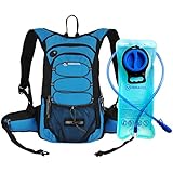 Miracol Hydration Backpack with 2L Water Bladder, Thermal Insulation Pack Keeps Liquid Cool up to 4 Hours, Prefect Outdoor Gear for Skiing, Running, Hiking, Cycling (Blue)