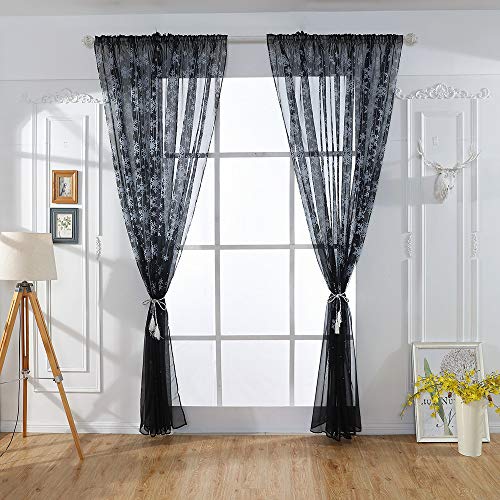 1 Promisen+Christmas+Curtains+Snowflake+Valance