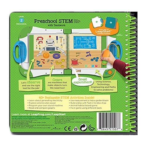 LeapFrog LeapStart Pre-Kindergarten Activity Book: Pre-K STEM (Science, Technology, Engineering, Math) and Teamwork (Requires LeapStart System)