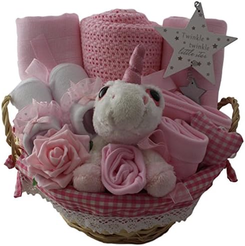 Baby girl gift basket baby girl gift hamper unicorn girl baby shower gift new baby girl gift