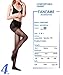 FANCAME Women's Shaping Pantyhose Ultra Sheer Control Top Silk Panty Hose Tights (Medium, Black)
