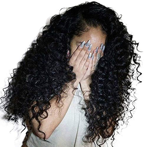 Deep Curly Lace Front Human Hair Wigs For Women Brazilian Hair Lace Frontal Wig,12inches New
