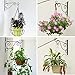 XIIYGJS USUNQE 2 Pack Plant Hanging Brackets Hooks for Bird Feeder Planter Lanterns Wind Chimes with Screws (Black)